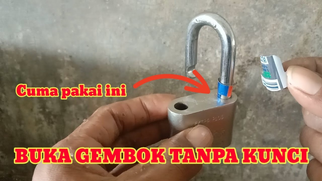 Cara buka gembok tanpa kunci//how to open a lock without key