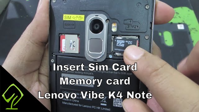 How to Insert Sim Card and Memory card in Lenovo Vibe K4 Note