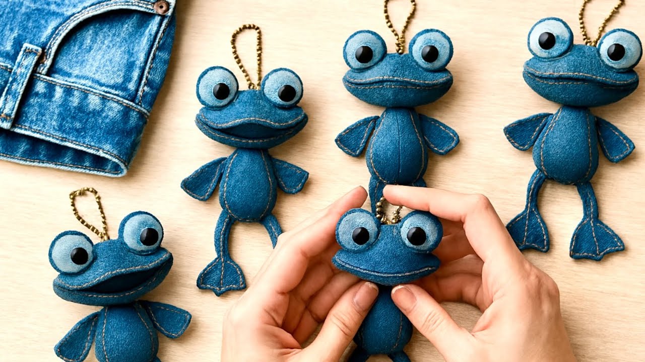 Turn Old Jeans into Adorable Frog Plushies – Beginner Friendly DIY_ Upcycled