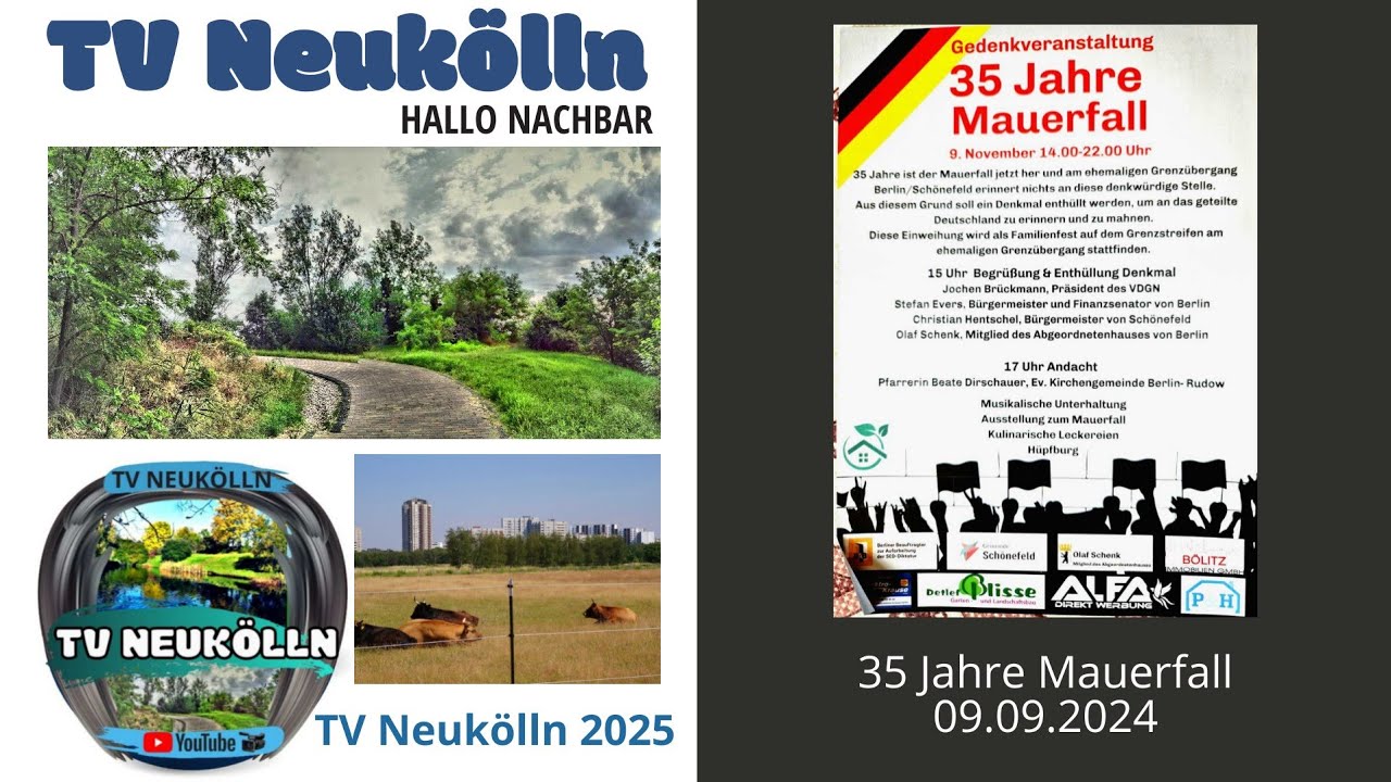 Gedenkveranstaltung 35 Jahre Mauerfall Rudow   Schönefeld 09 09 2024