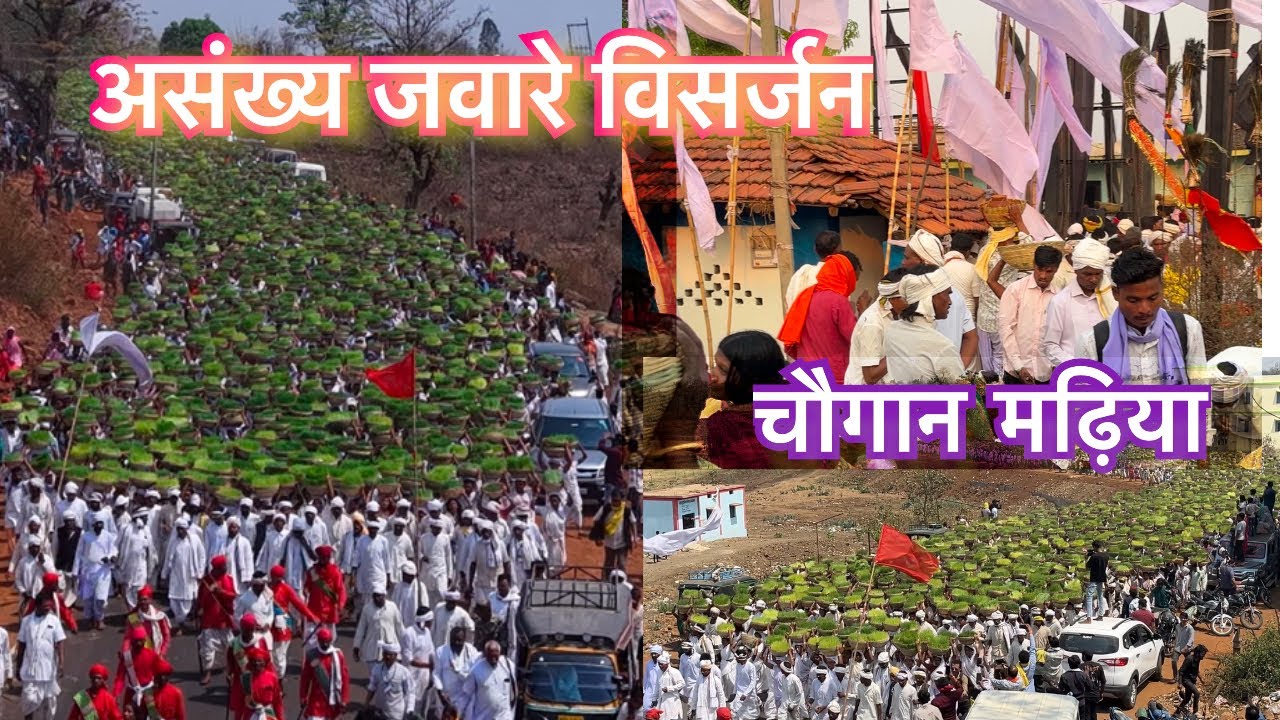 जोत जवारा विसर्जन चौगान 2025 हजारों की संख्या में ऐसा सिर्फ यही होता है #namnagar chogan madiya