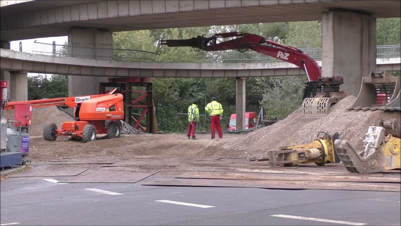Excavator Hitachi - demolition site