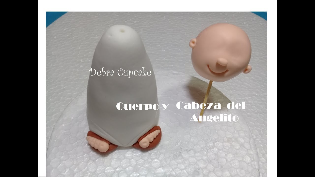 Angel de Fondant.- como cubrir una esfera y un cono para cuerpo de un Angelito   #angeldefondant