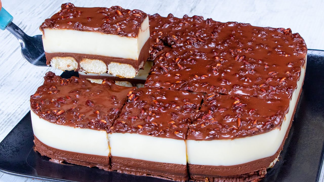 Смекалистые готовят торт без духовки, из Савоярди, 2-х кремов и воздушного риса!