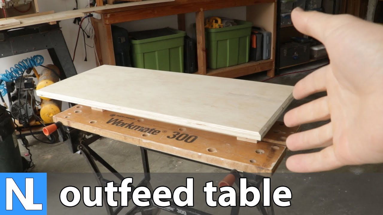 Tiny shop Outfeed Table for small and portable workshops // Black and Decker workmate required