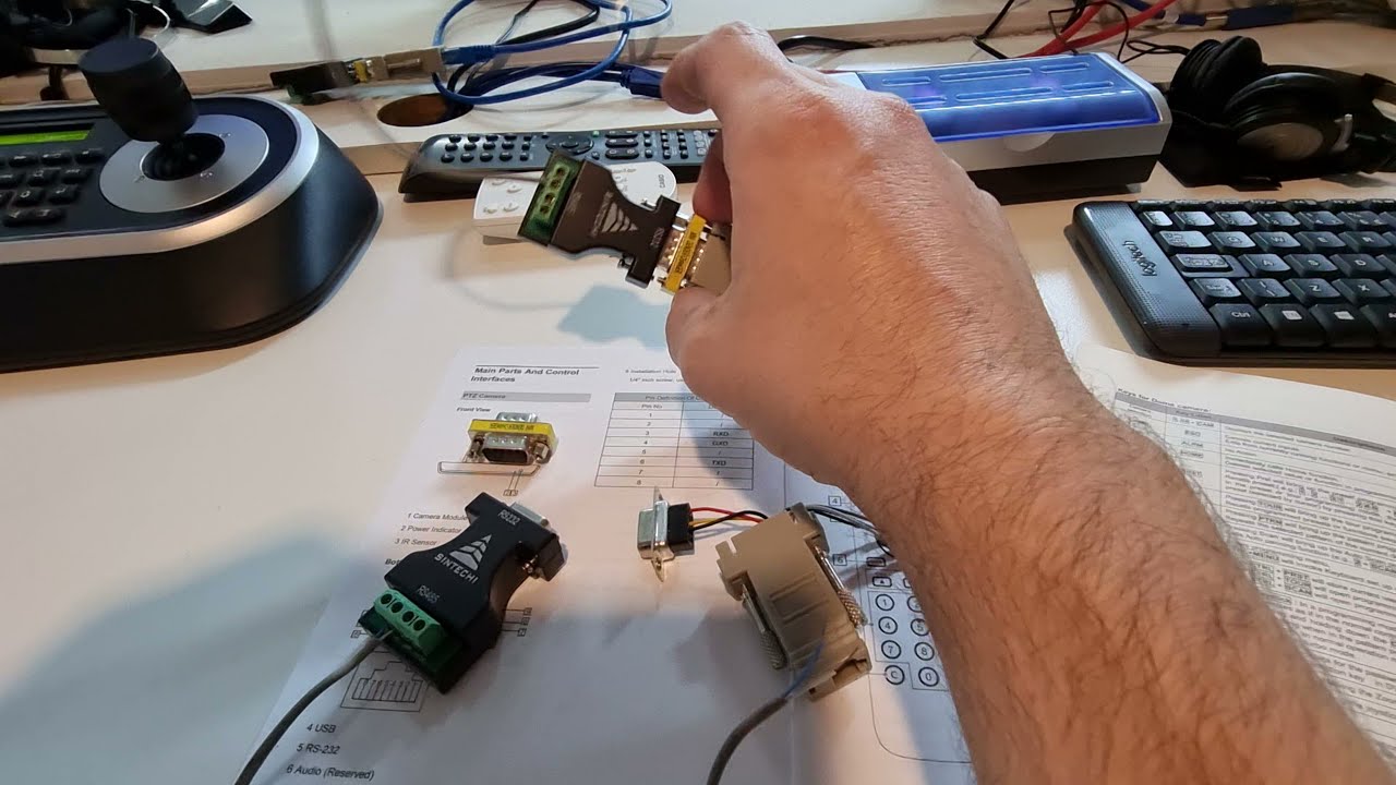 Setup Câmera NEOid PTZ USB com controle Kodo RS-485 através de conversor RS-232 RJ45 ATEM Mini Pro