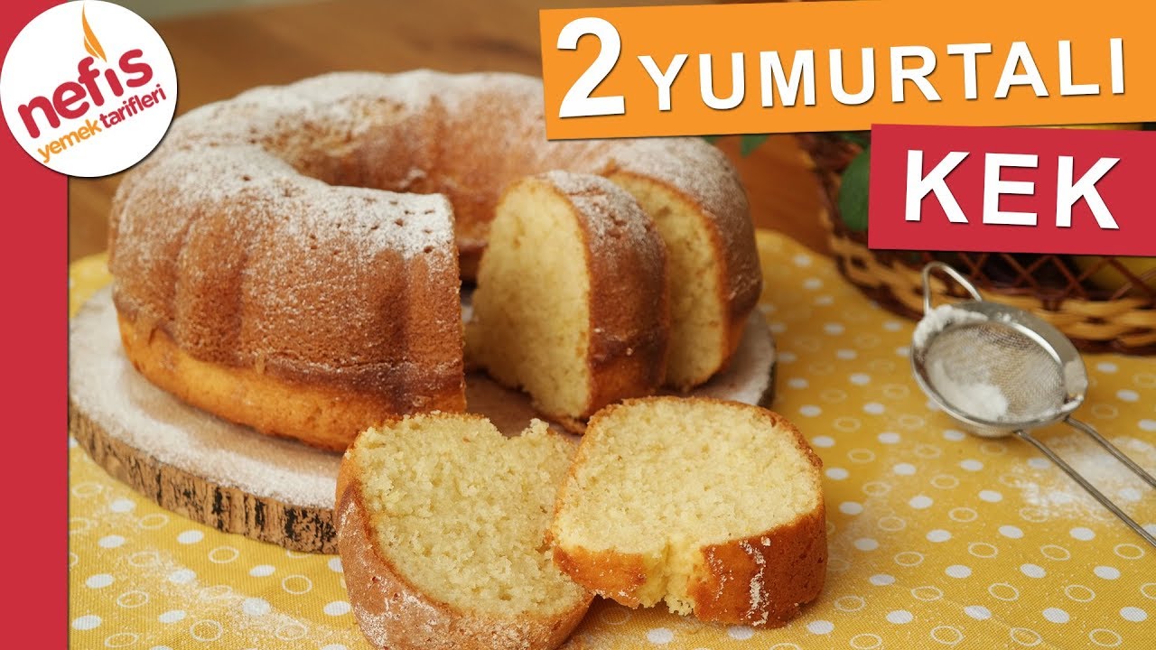 SADECE 2 YUMURTA ile &Ccedil;ok Kabaran Kek Tarifi
