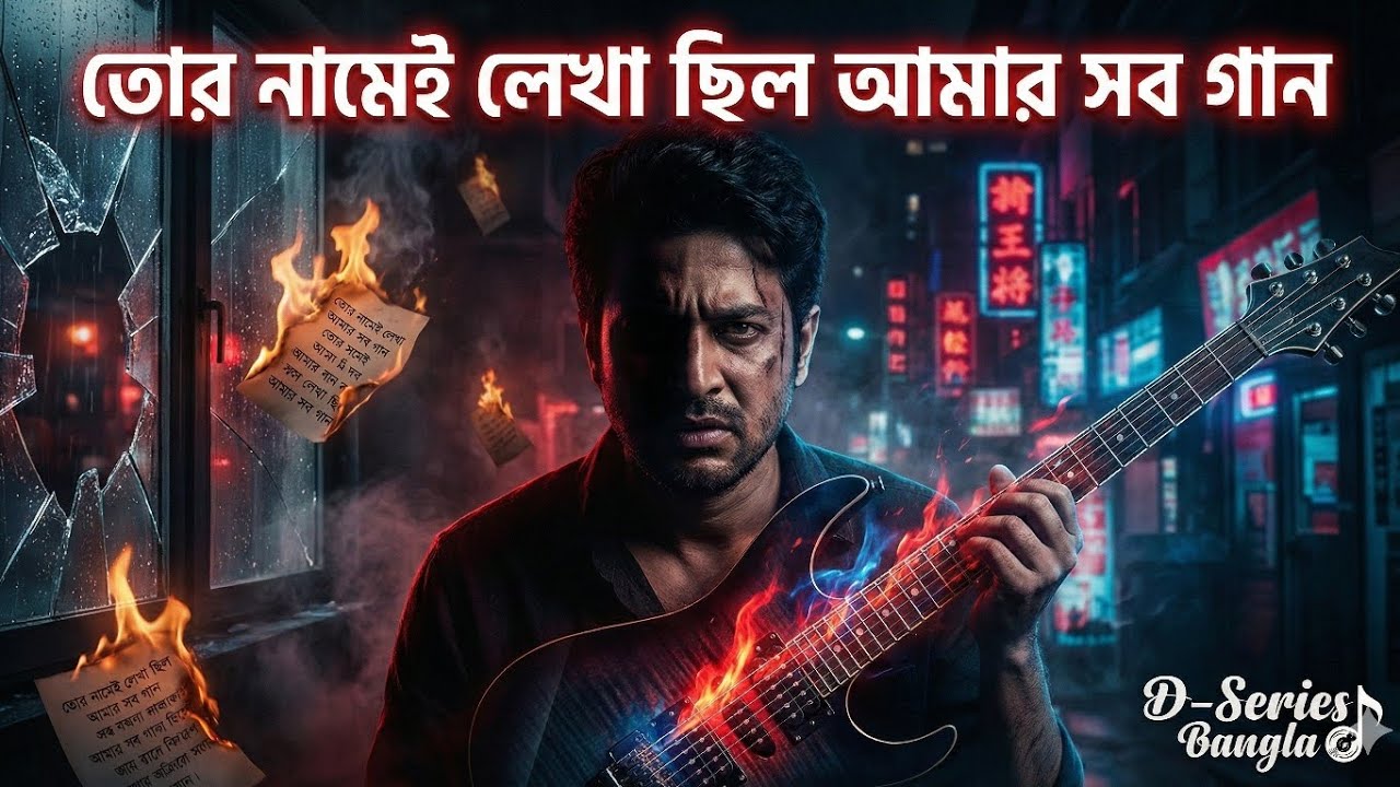 তোর নামেই লেখা ছিল আমার সব গান 💔 | Deep Sad Bengali Band Song | Heavy Bass Rock | D-Series Bangla