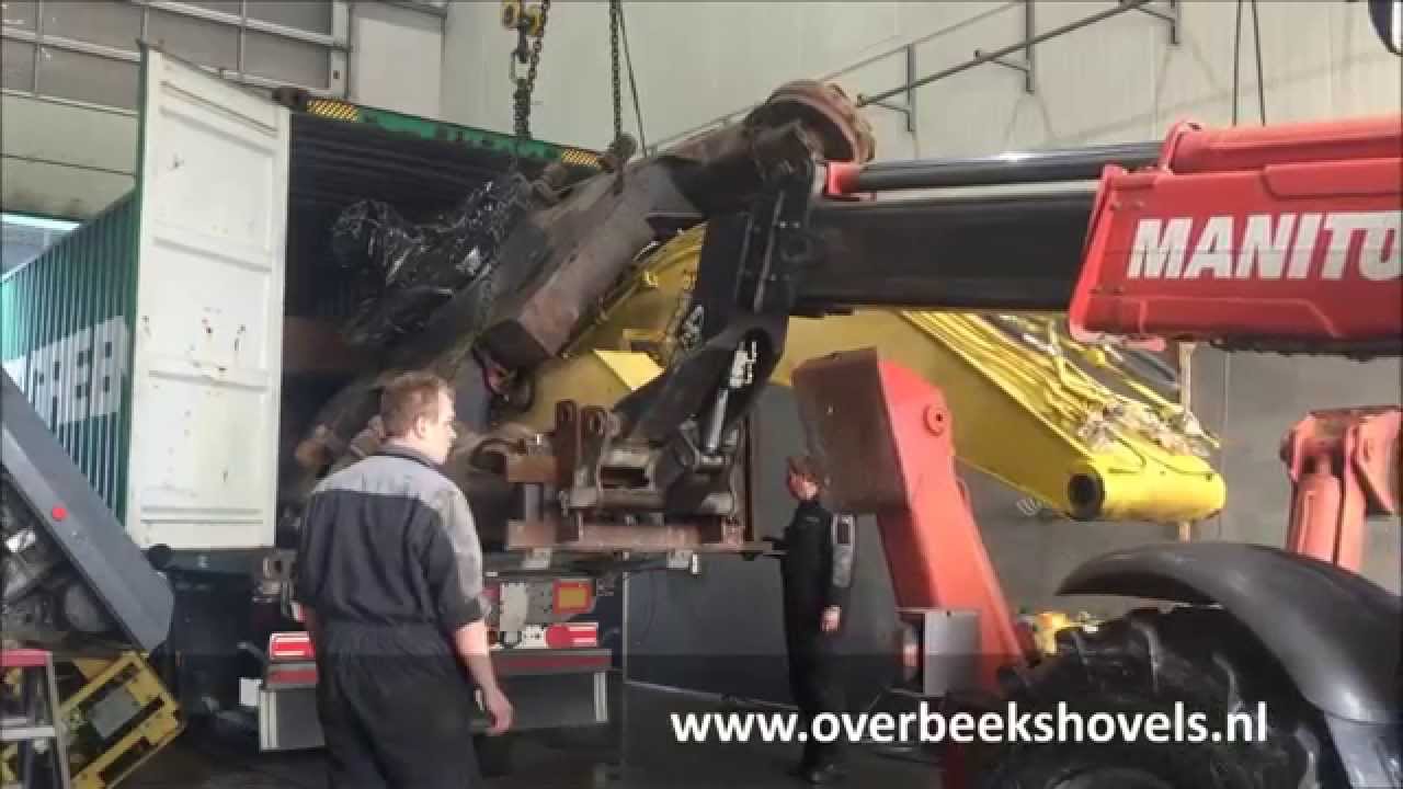 25-tons Excavator loading in 40FT HC Container