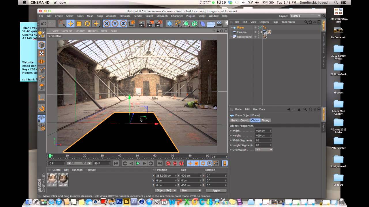 C4D Camera Calibration tag