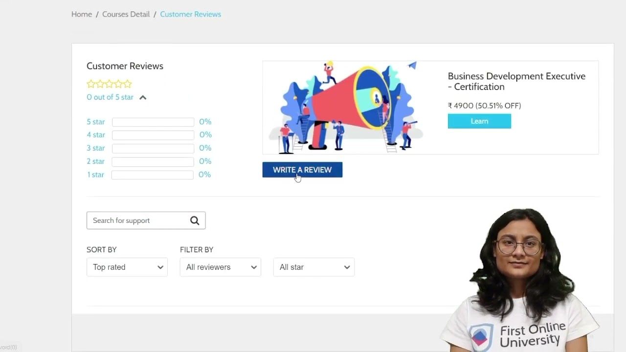 Writing reviews for the courses on First Online University | FOU