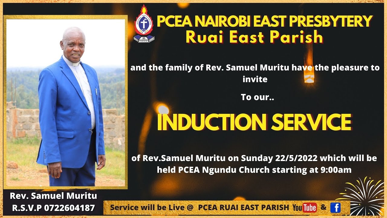 REV. SAMUEL MURITU INDUCTION SERVICE