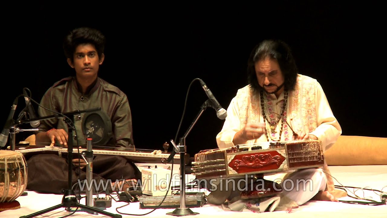 Bhajan Sopori plays stringed instrument - the Santoor
