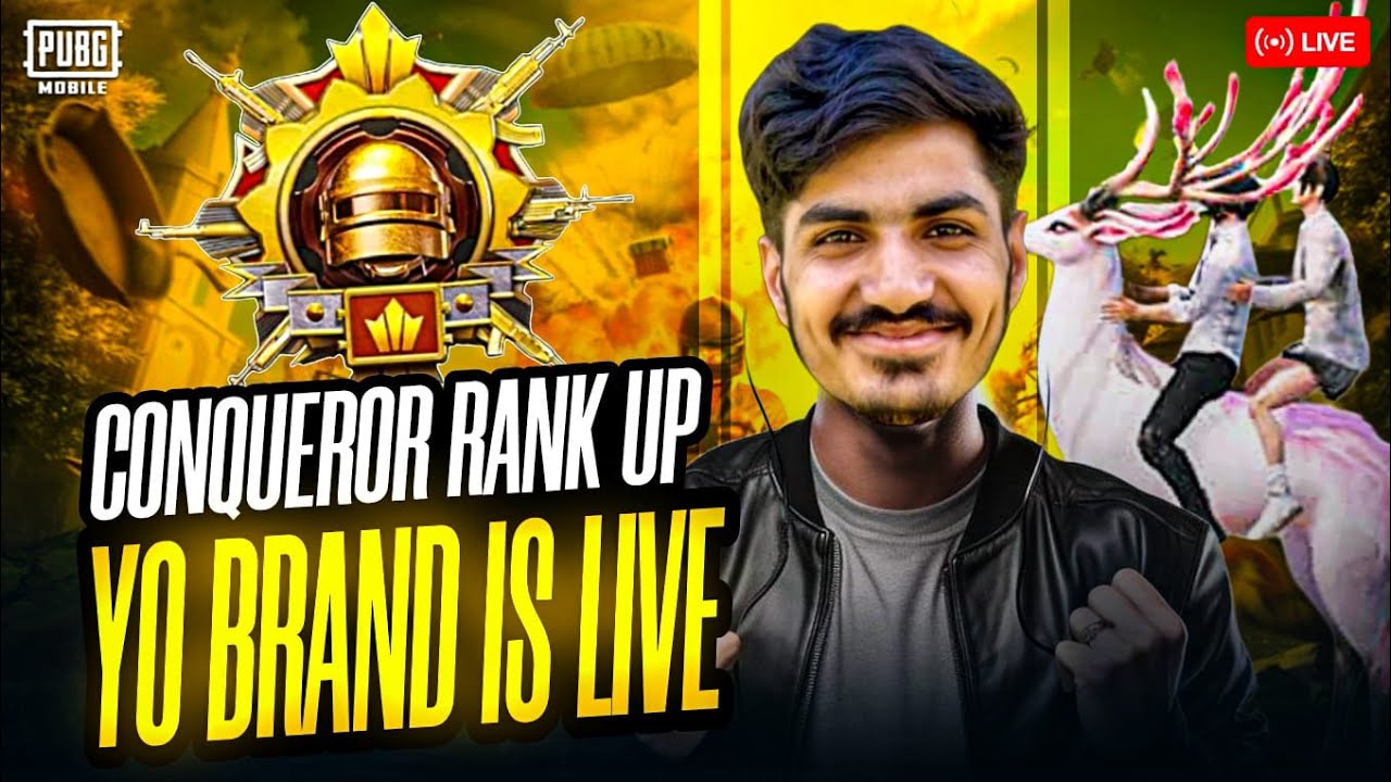 LETS GO FOR CONQUERER ON 1ST PAID ID | YO BRANDxLIVE | PUBG MOBILE LIVE