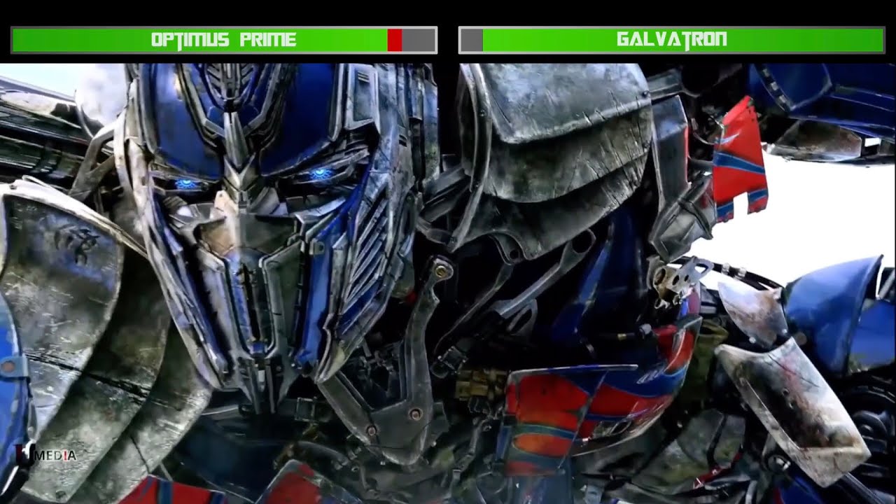 Transformers: Age of Extinction | Optimus Prime vs Galvatron, with Healthbars