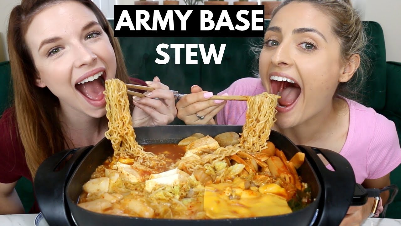 ARMY BASE STEW MUKBANG! (Budae-jjigae: 부대찌개)