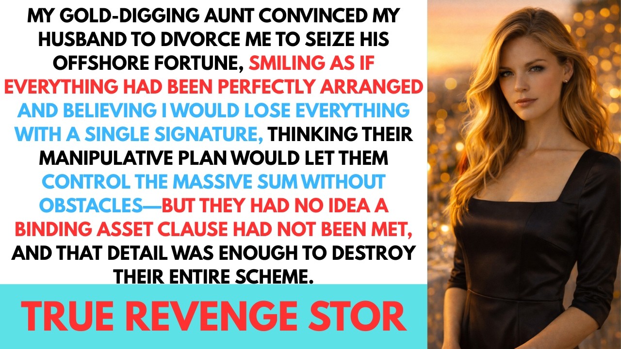 My GOLD-DIGGING AUNT Convinced My Husband To Divorce Me For His Offshore Fortune...