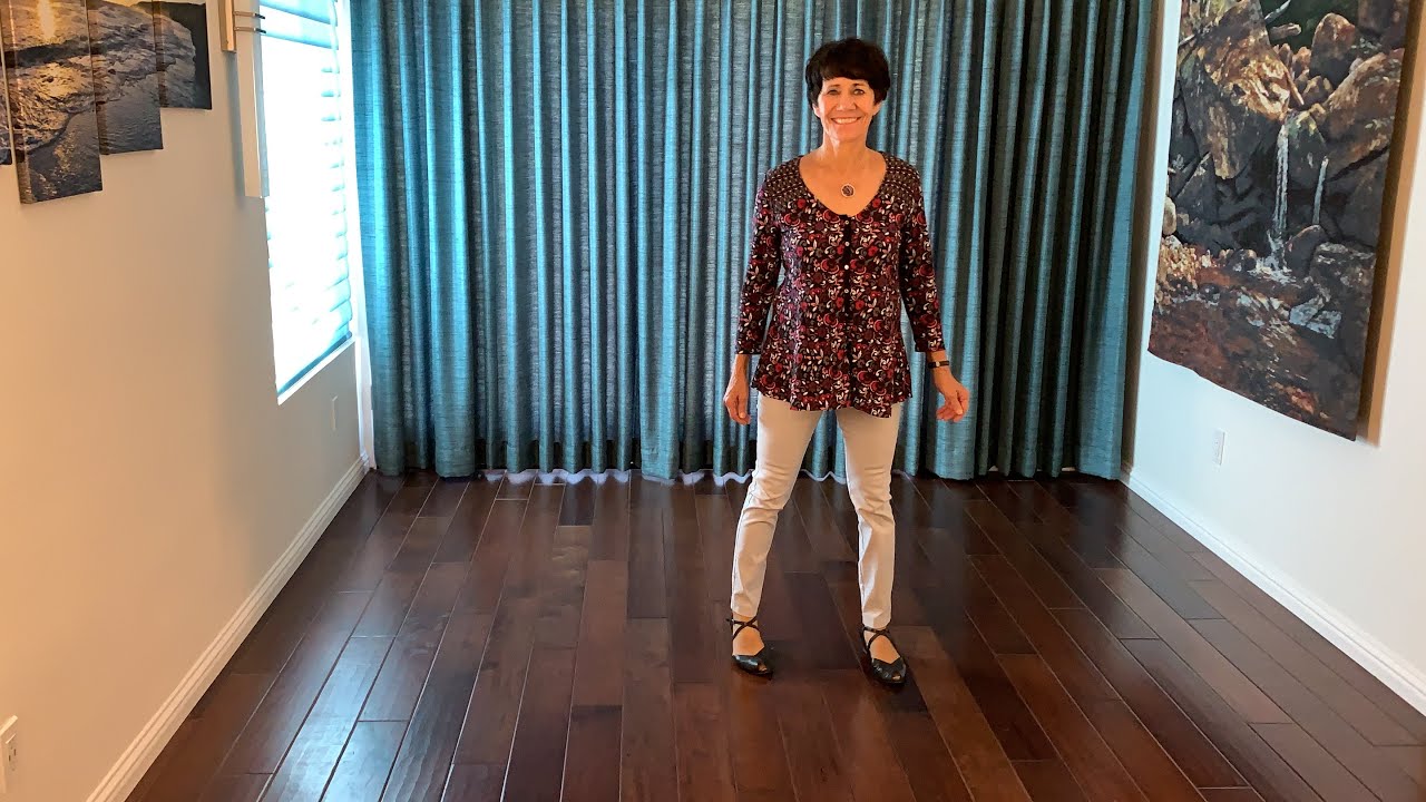 Blue Night Cha line dance demonstration and tutorial by Stephie