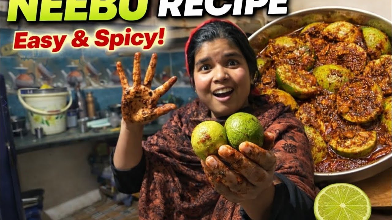 PAHADI NIBU RECIPES 🤤 SPICY MASALA
