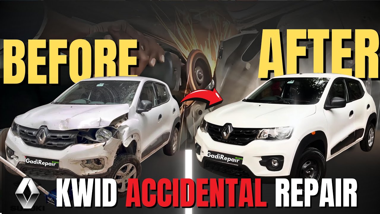 Renault Kwid Accident Repair And Restoration | Accident Car Repairing | GadiRepair  | Bhopal