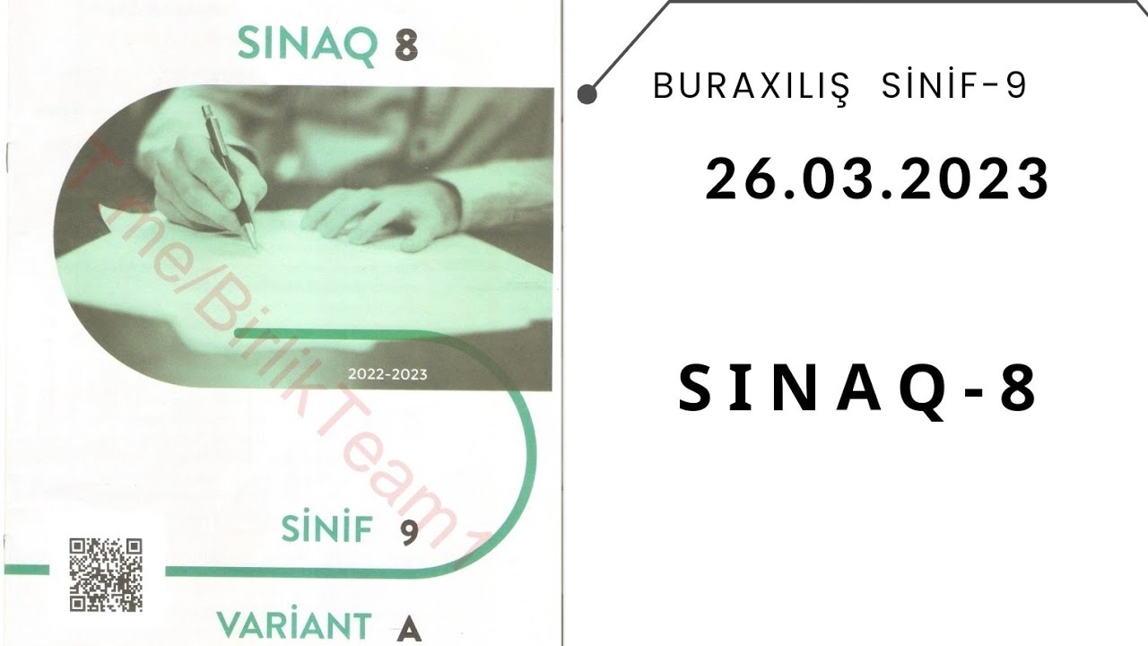 Güvən sınağı 8  riyaziyyat 9-cu sinif riyaziyyat#buraxilisimtahani #riyaziyyat
