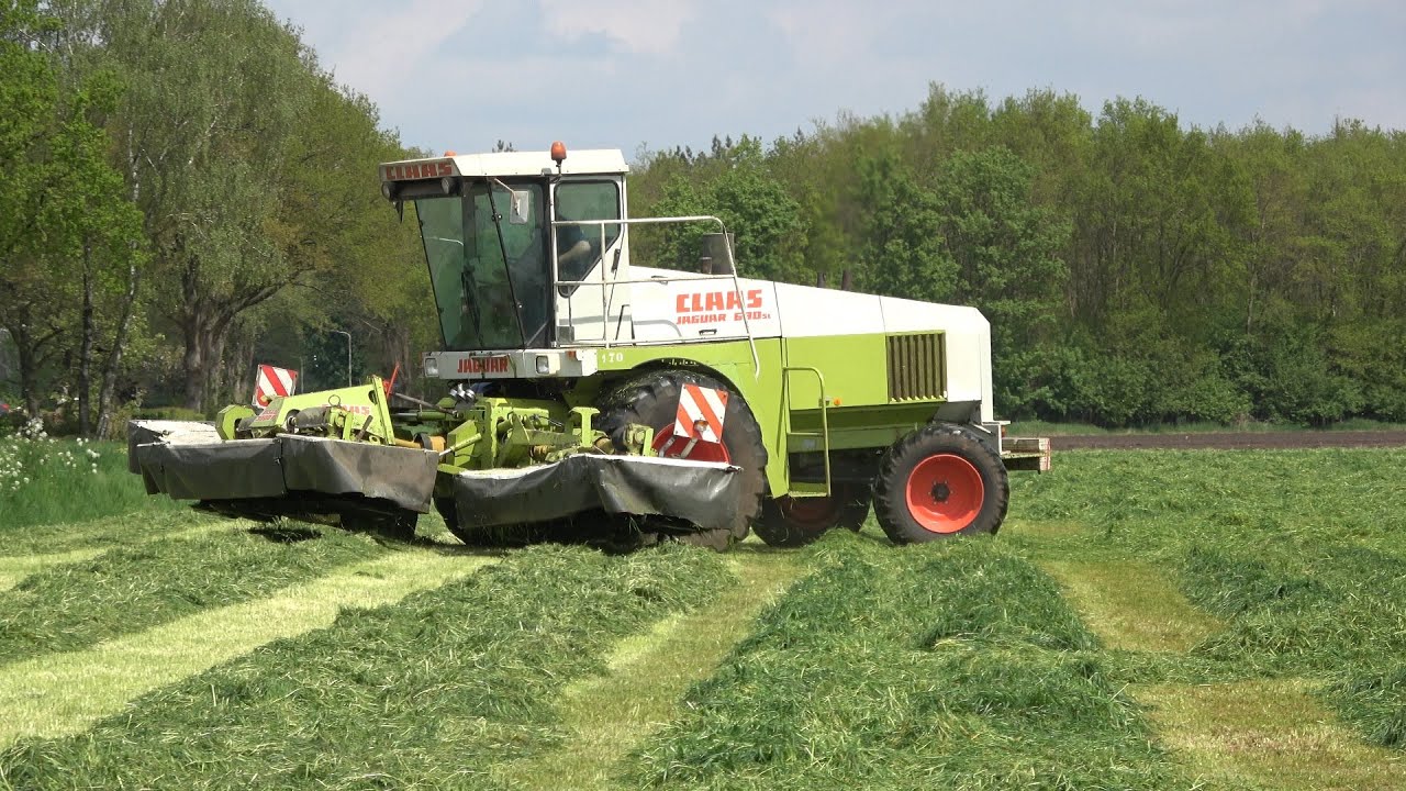 Gras maaien bij Eshuis deel 1 : Claas Jaguar 690 SL en Claas Disco triple maaier (2021)