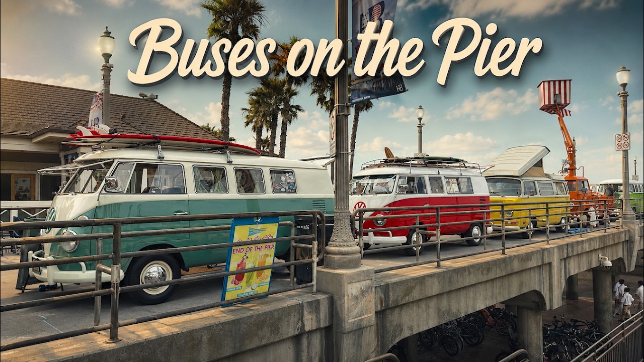 Buses on the Pier 2026 Car Show, Huntington Beach, California