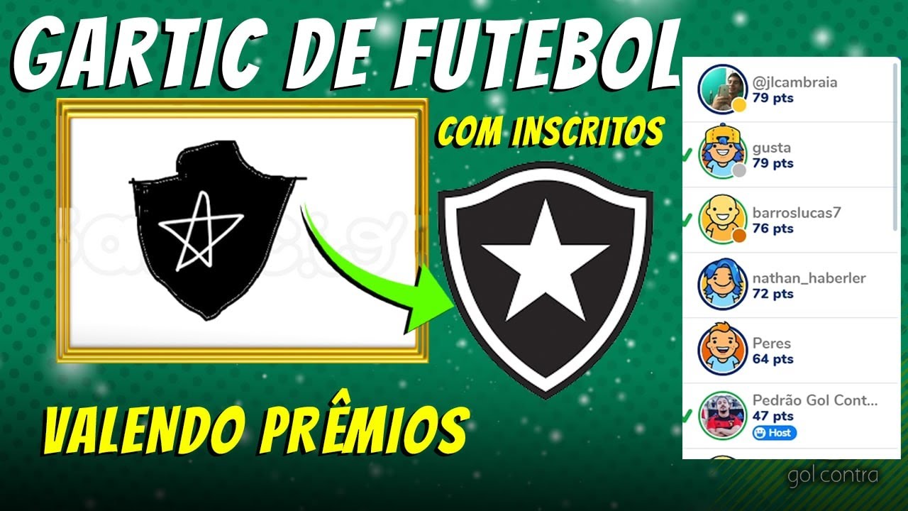 DESENHANDO TIMES DE FUTEBOL NO GARTIC VALENDO PREMIO! Desafiamos os inscritos