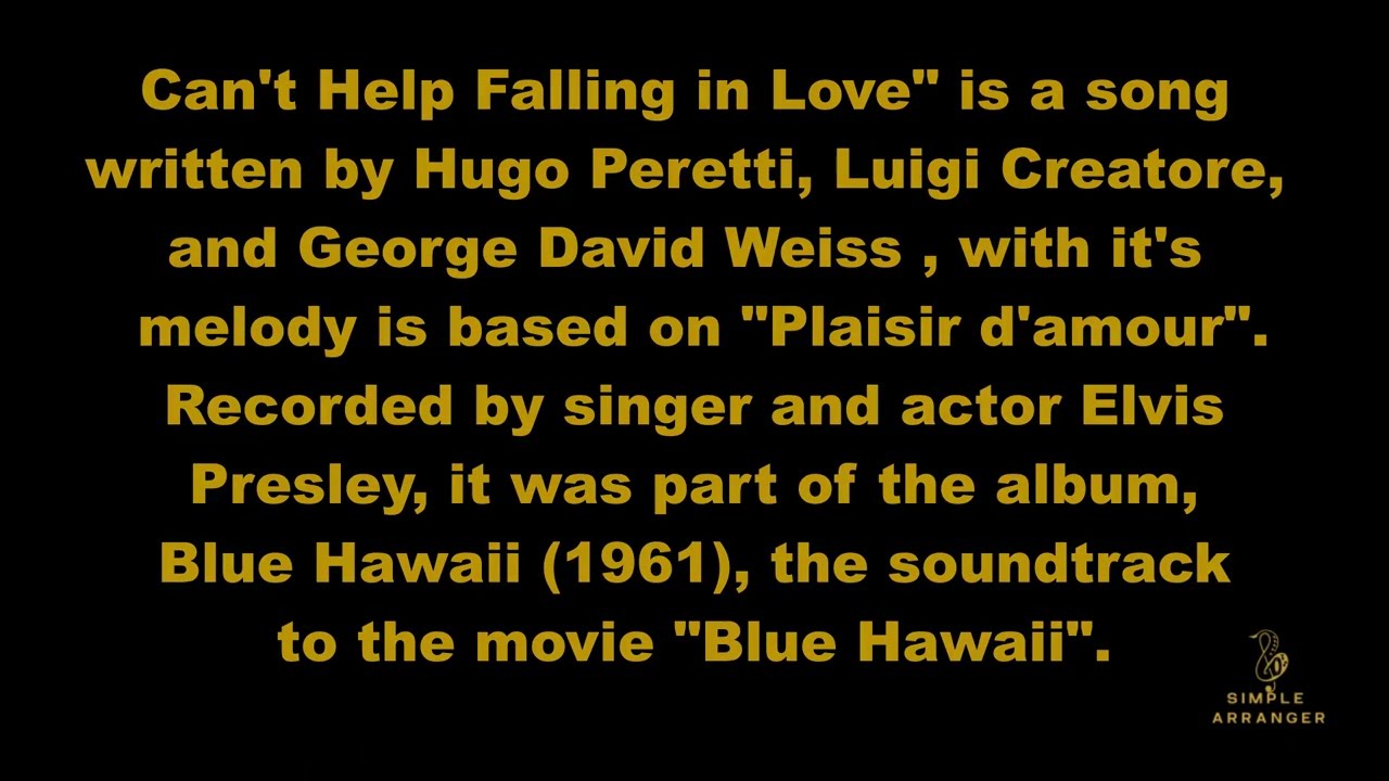 Can't Help Falling in Love - Bb Clarinet