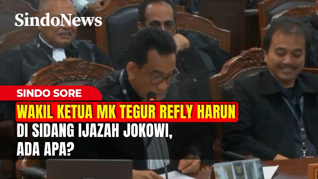 Wakil Ketua MK Tegur Refly Harun di Sidang Ijazah Jokowi, Ada Apa? | Sindo Sore | 11/02
