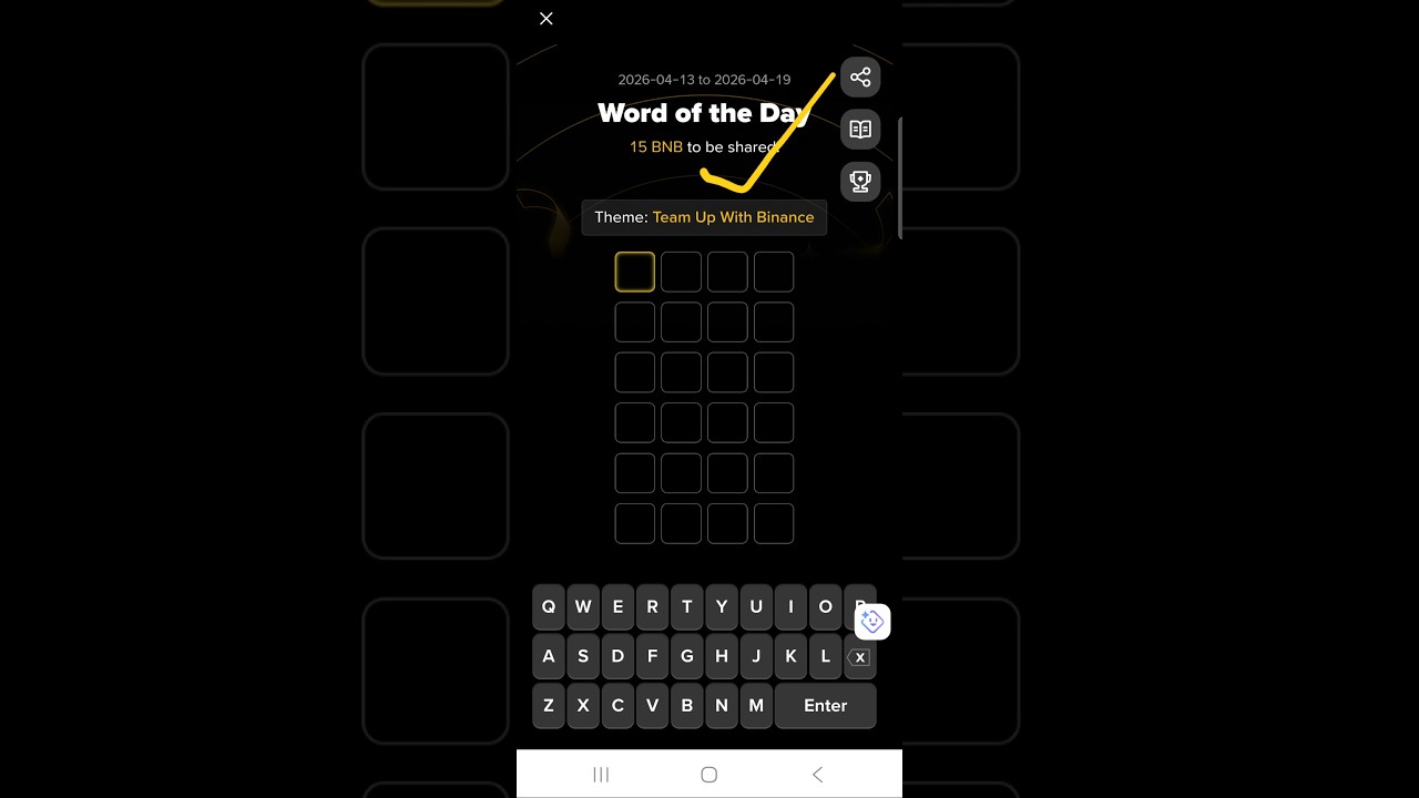 Binance Crypto WODL Answer Today | Word Of The Day | Team Up With Binance Theme 14 Apr 2026