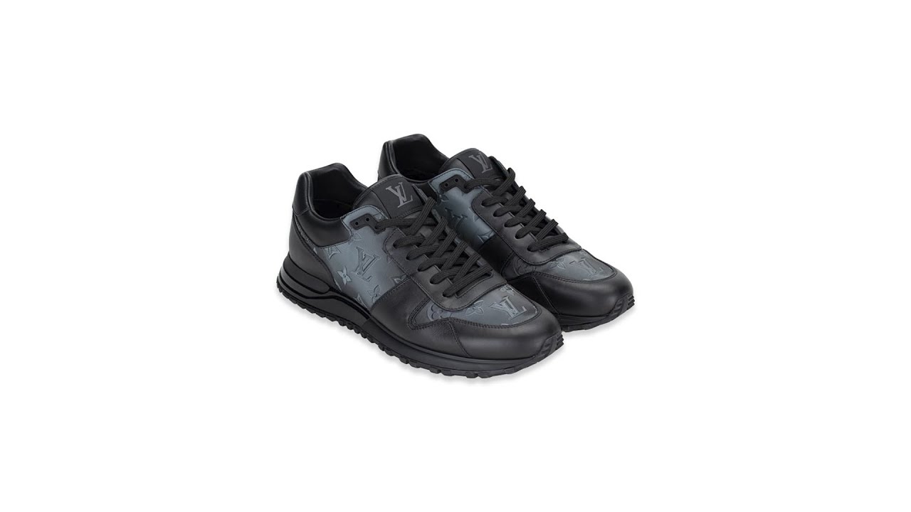Louis Vuitton Men Run Away Sneakers Denim Noir Sz 8