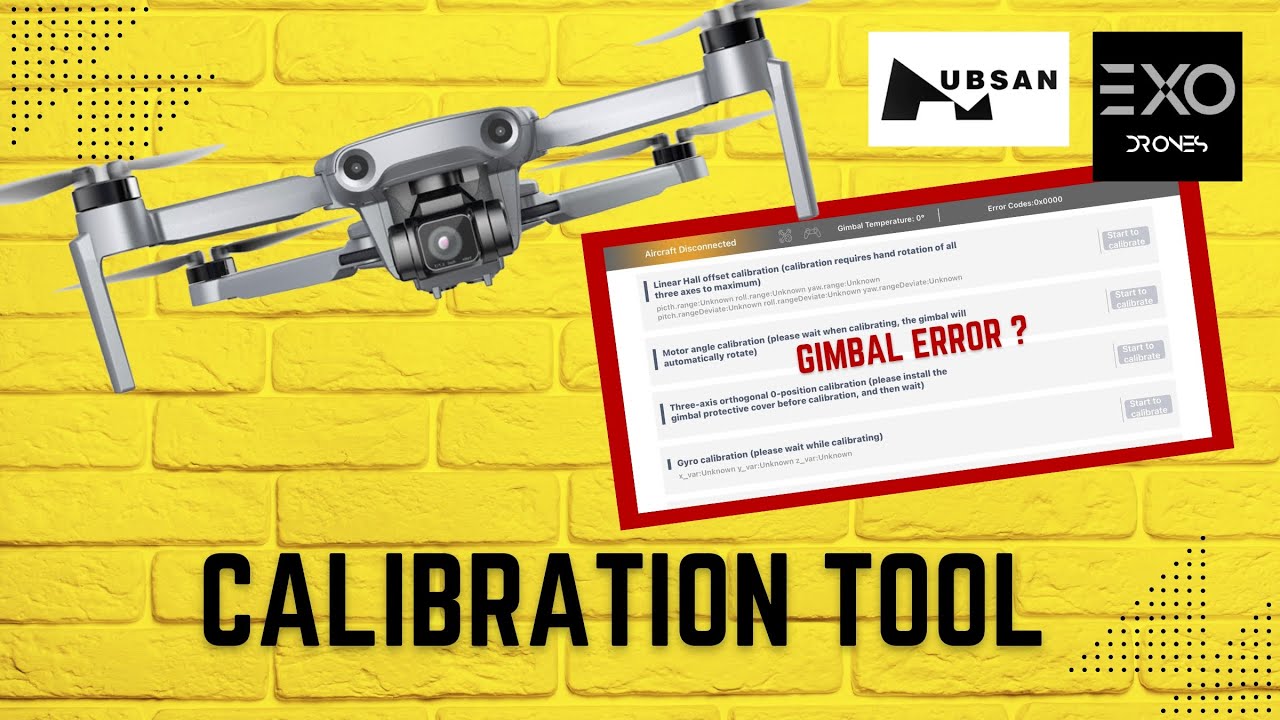 Hubsan Zino Mini & Exo Mini Gimbal Calibration App Tool