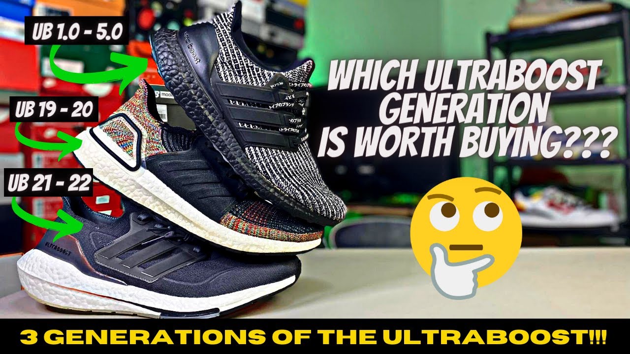 COMPARISON REVIEW: 3 GENERATIONS OF THE ADIDAS ULTRABOOST (1-5.0, 19-20 and 21-22)