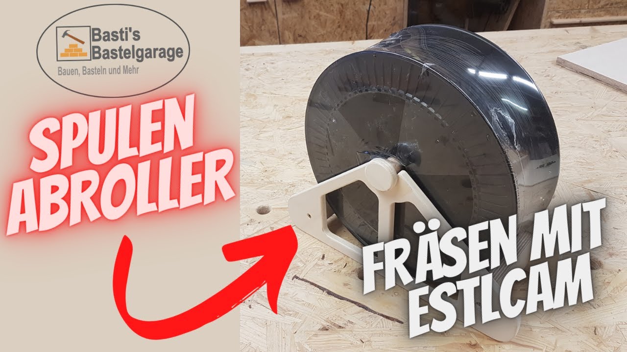 Spulenabroller  mit der CNC Holzfräse und Estlcam bauen