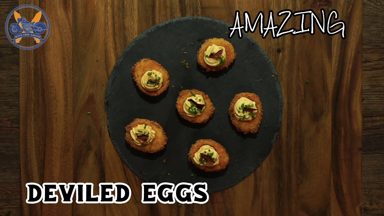 Frittierte deviled Eggs einfaches Rezept, du wirst die Dinger lieben... russische Eier selber machen