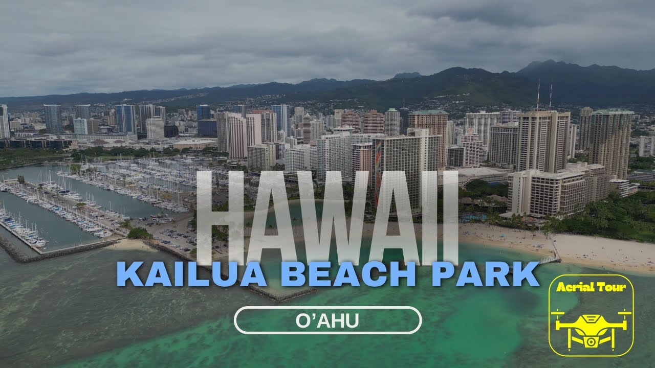 Hawaii&rsquo;s Kailua Beach Park Aerial Views in 4K