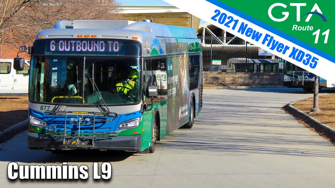 2021 New Flyer XD35 #878 on Greensboro Transit Authority Route 1 (Cummins L9)