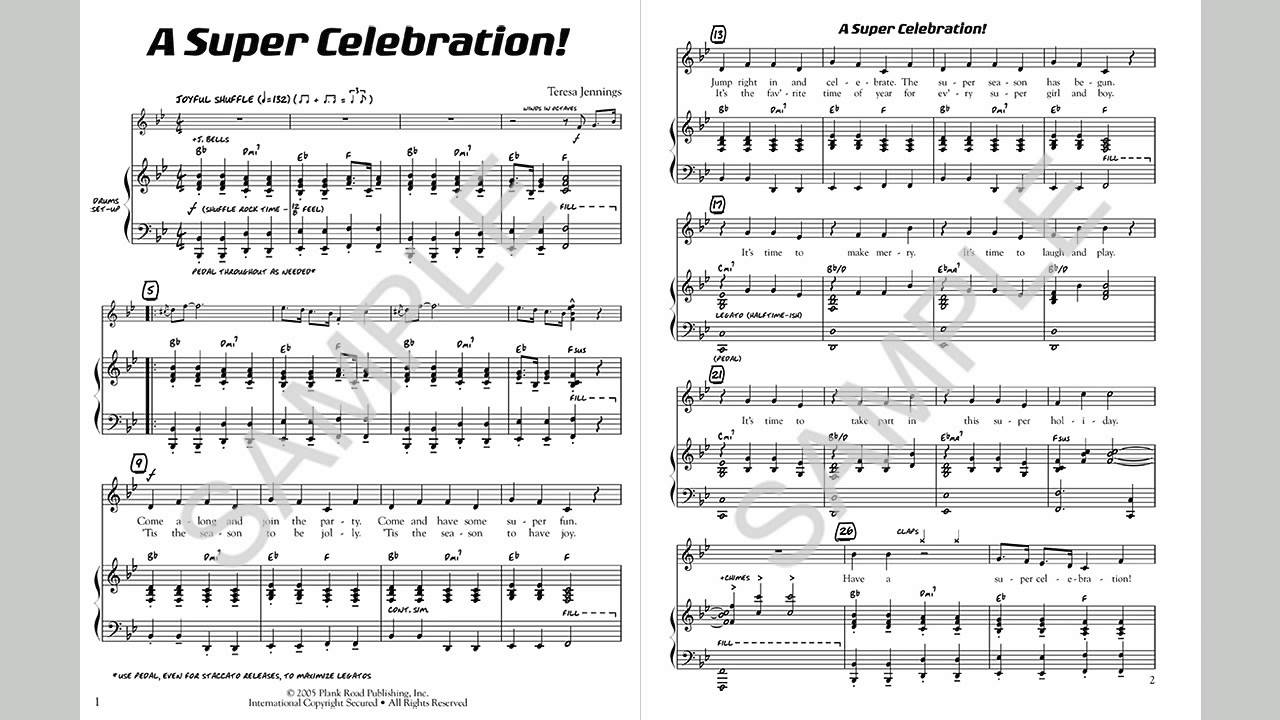 A Super Celebration - MusicK8.com Singles Reproducible Kit