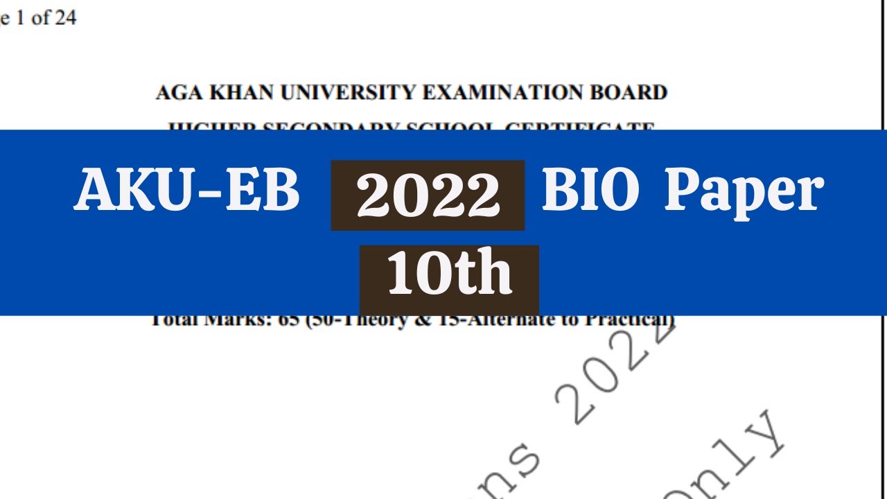 AKU-EB 2022 | Bio 10th
