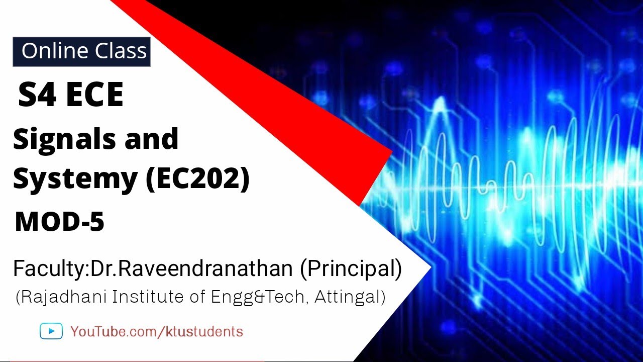 EC202 Signals and System Module-5 | KTU Online Class S4 ECE
