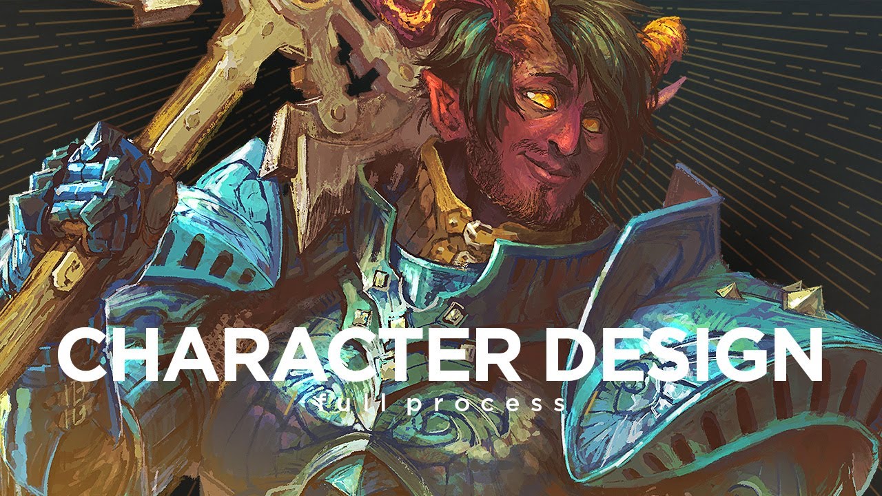 character design: BELIEVABLE HEAVY ARMOR, d&d tank build / / full process, speedpaint
