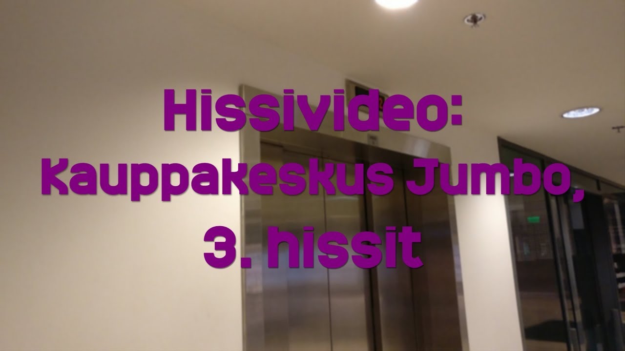 Hissivideo: Kauppakeskus Jumbo, Vantaa, 3. hissit - 2005 KONE MonoSpace