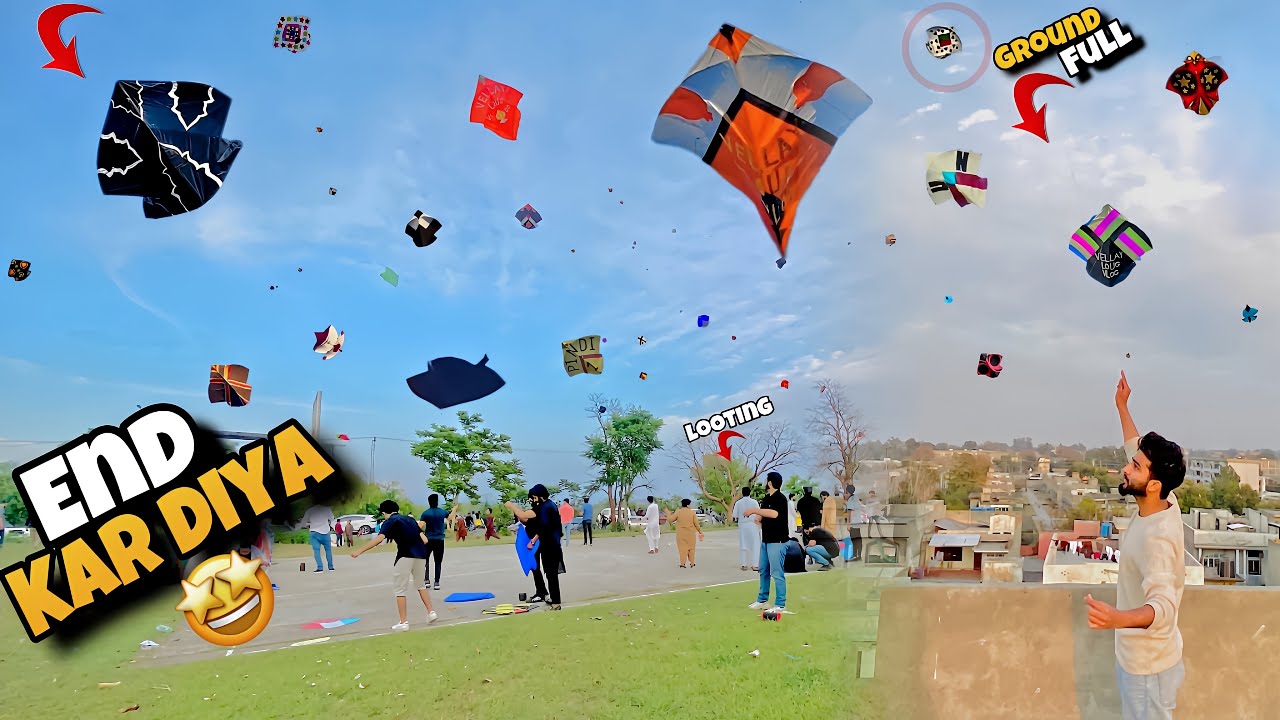 Catching & looting Scene In Ground 😂 | Full Tabahi Basant Ground Full 😱 | Insane Crowd 🤩