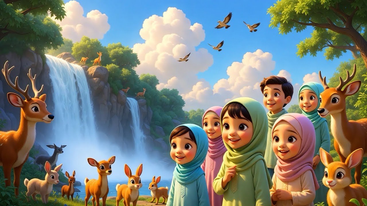 Allah’s creations learning for kids ☝️🕋| Islamic lullaby for babies 👶 soothing and learning 