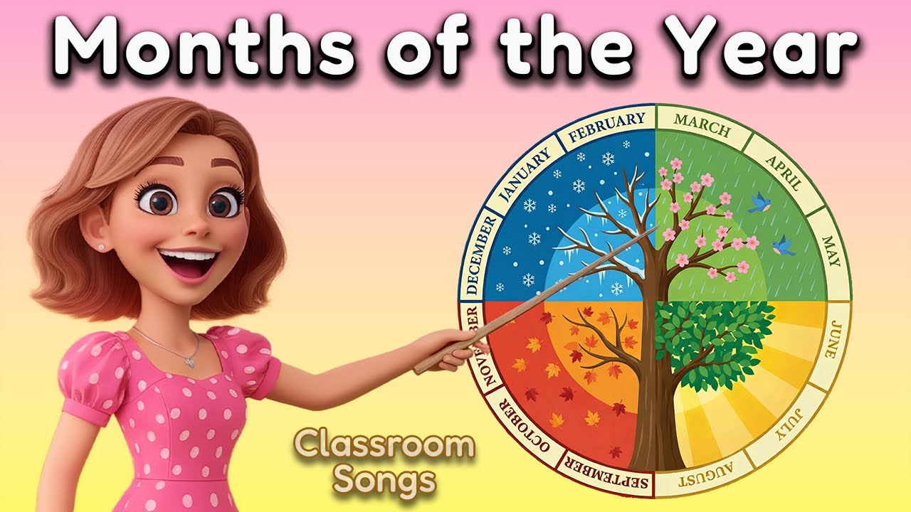 Months of the Year Song 🎶 | There Are 12 Months | Learn With JoJo – Classroom Songs