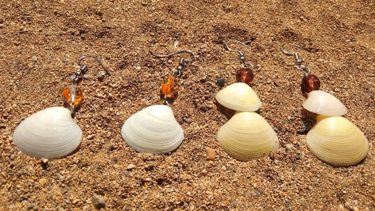 DIY- Como fazer BRINCOS de CONCHAS do mar- Antpi Artes