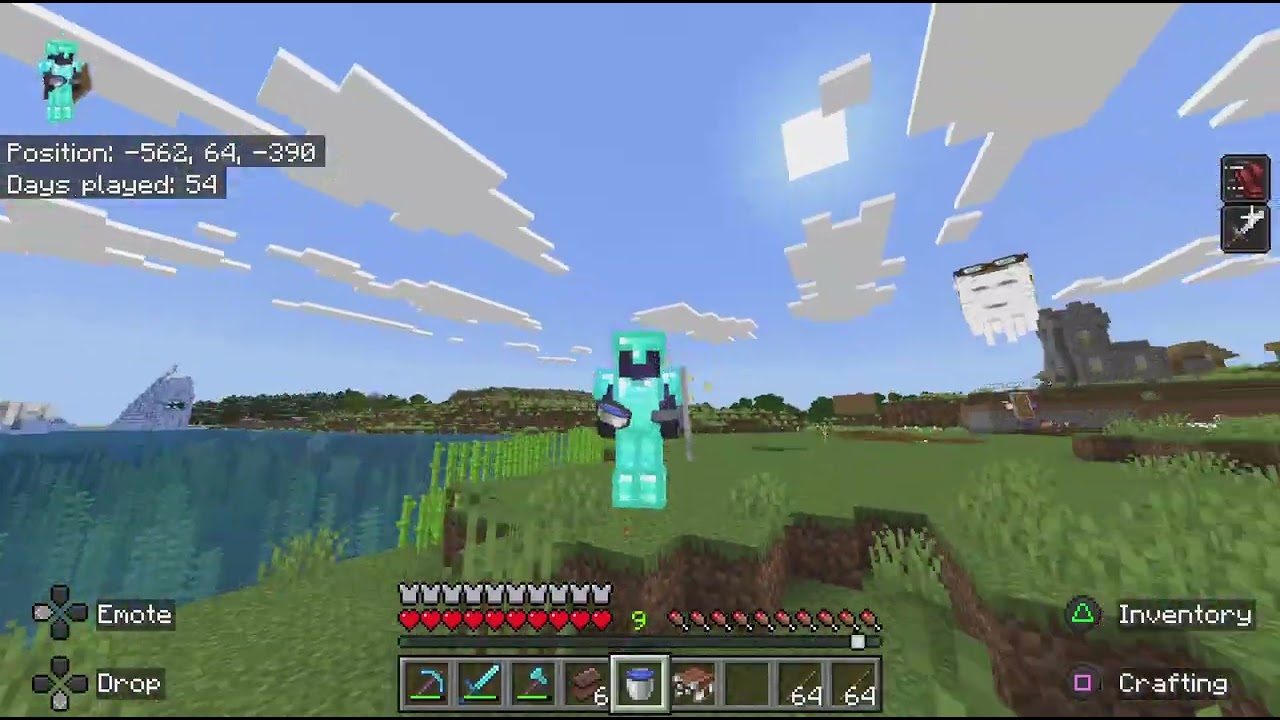 Playing Minecraft with my friend pt 4