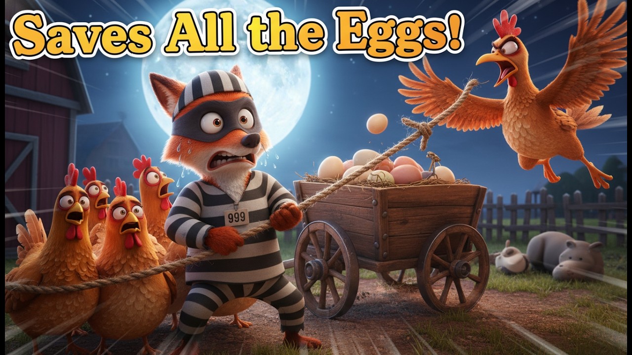 Mother Hen’s Brave Battle! 🐔⚔️ | Saves All the Eggs | Moral Cartoon