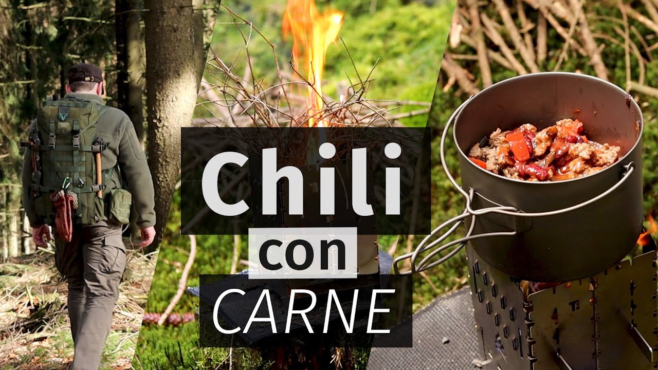 Chili con Carne & Stick Fire in Bushbox (Bergisches Land, Germany)